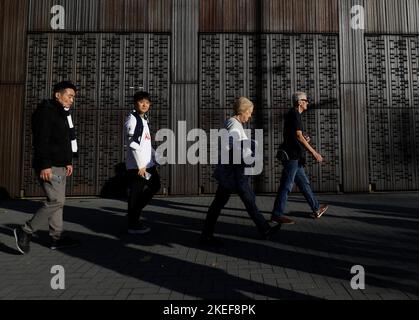 London, UK. 12th Nov, 2022. Tottenham, fans arrive at the stadium before the Premier League match at the Tottenham Hotspur Stadium, London. Picture credit should read: Paul Terry/Sportimage Credit: Sportimage/Alamy Live News Stock Photo