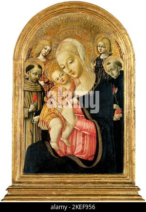 Matteo di Giovanni - Madonna and Child with Saints and Angels - Walters ...