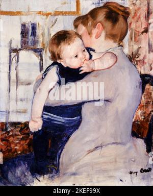 Mary Cassatt, Mother and Child, Circa 1884 - 1894, Oil on canvas, Cincinnati Art Museum, USA Stock Photo