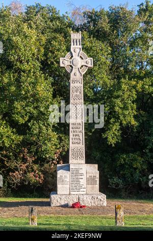 Frensham War Memorial Cross in Surrey, England, UK Stock Photo