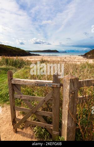 Baby Bay, New Polzeath, Cornwall, England, U.K. Stock Photo