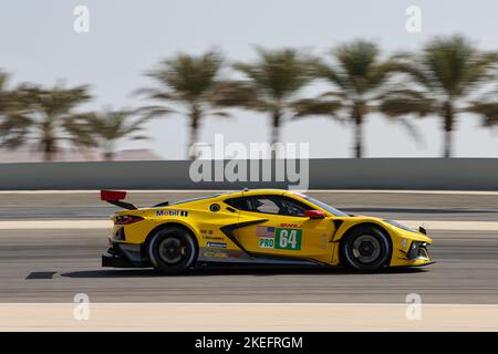 64 MILNER Tommy (usa), TANDY Nick (gbr), Corvette Racing, Chevrolet Corvette C8.R, action during the WTCR - Race of Bahrain 2022, 8th round of the 2022 FIA World Touring Car Cup, on the Bahrain International Circuit from November 10 to 12 in Sakhir, Bahrain - Photo: Alexandre Guillaumot/DPPI/LiveMedia Stock Photo
