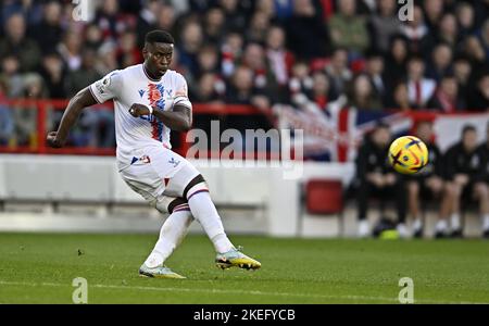 Nottingham, Nottinghamshire, UK. 12th Nov, 2022. Marc Guéhi (Crystal Palace) during the Nottingham Forest V Crystal Palace Premier League match at the City Ground, Nottingham, UK. Credit: MARTIN DALTON/Alamy Live News Stock Photo