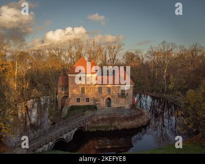 Historical castle in the village of Oporow, Poland. Stock Photo