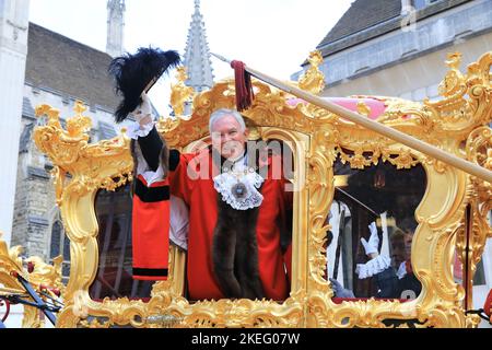 London, UK November 12th 2022. There was glorious sunshine for the Lord Mayor's Show parade in the historical Square Mile. The new Lord Mayor, Nicholas Lyons begins his year in office. Credit : Monica Wells/Alamy Live News Stock Photo