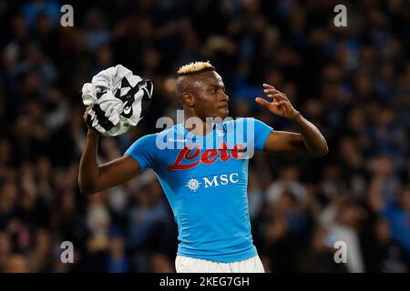 Andrea Masiello of Genoa CFC and Victor Osimhen of SSC Napoli