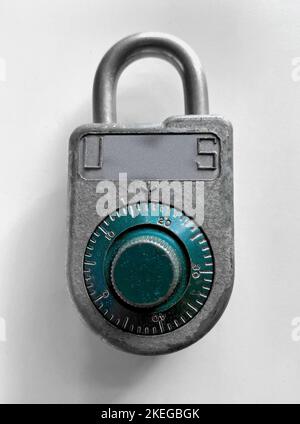 Combination Padlock Stock Photo