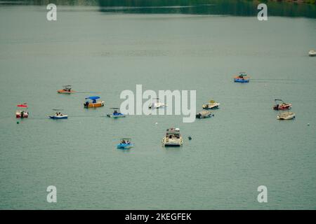 The Seyhan River and Sevgi Adasi Love Island in Adana, Turkey Stock Photo