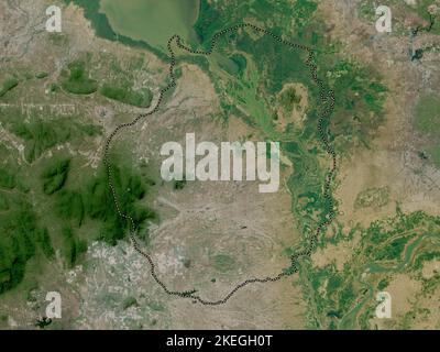 Kampong Chhnang, province of Cambodia. High resolution satellite map Stock Photo