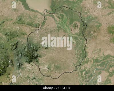 Kampong Chhnang, province of Cambodia. Low resolution satellite map Stock Photo