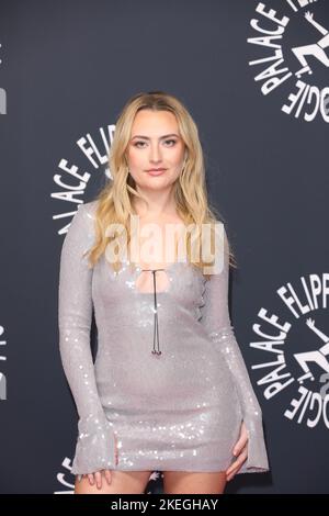 Amelia Dimoldenberg attends the opening of Flipper's Roller Boogie