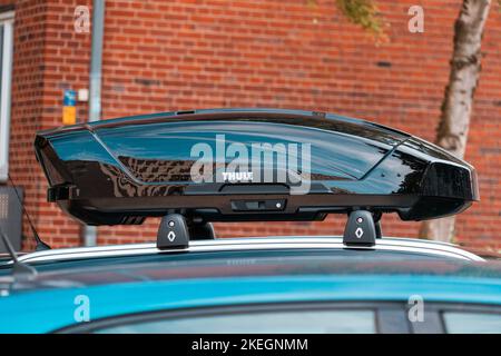 25 July 2022 Munster Germany Thule plastic roomy trunk on the