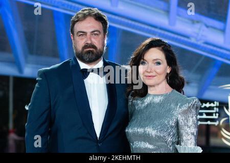 Justin Kurzel and Essie Davis attending the Tribute to James Gray Red Carpet during the 19th Marrakech International Film Festival in Marrakech, Morocco on November 12, 2022. Photo by Aurore Marechal/ABACAPRESS.COM Stock Photo