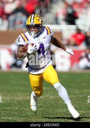 LSU Running Back John Emery Jr. (4) High-kicks Into The End Zone For A ...