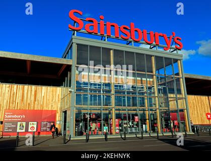 Sainsbury's Superstore, Kings Lynn, Norfolk, supermarket, England, UK Stock Photo