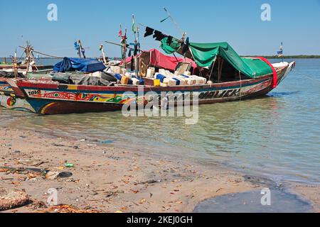 River port in Ziguinchor, South Senegal, West Africa Stock Photo