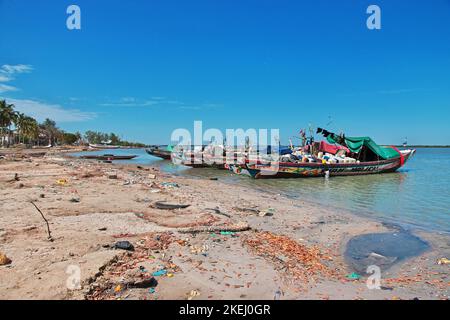 River port in Ziguinchor, South Senegal, West Africa Stock Photo