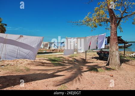 River port in Ziguinchor, South Senegal, West Africa Stock Photo