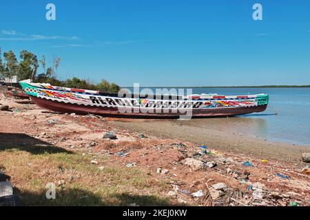 River port in Ziguinchor, South Senegal, West Africa Stock Photo