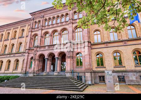 26 July 2022, Munster, Germany: Amtsgericht or District Court Building at city street. Justice and law in Rhineland and Westphalia Stock Photo