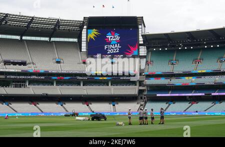 A general view ahead of the T20 World Cup Final match at the Melbourne Cricket Ground, Melbourne. Picture date: Sunday November 13, 2022. Stock Photo