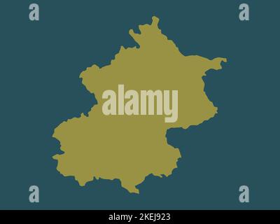 Beijing, municipality of China. Solid color shape. Locations and names ...