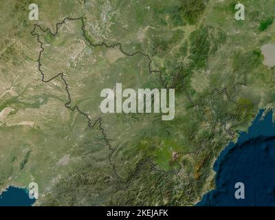 Jilin, province of China. Low resolution satellite map Stock Photo