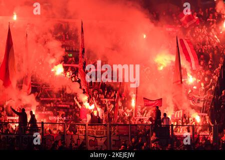 Bengalos, pyrotechnics, pyro, fireworks, in the Frankfurt fan block, 80th  DFB Cup final, DFB Cup, final, Olympiastadion Berlin, Germany Stock Photo -  Alamy