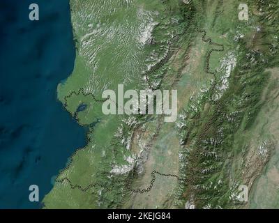 Valle del Cauca, department of Colombia. High resolution satellite map Stock Photo