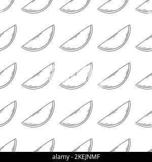 Monochrome pattern for restaurant or shop. Illustration in hand draw style. Mango. Can be used for fabric Stock Vector