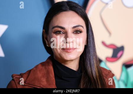 Los Angeles, United States. 12th Nov, 2022. LOS ANGELES, CALIFORNIA, USA - NOVEMBER 12: American actress Mila Kunis arrives at FOX's 'Family Guy' 400th Episode Celebration held at the Fox Studio Lot on November 12, 2022 in Los Angeles, California, United States. (Photo by Xavier Collin/Image Press Agency) Credit: Image Press Agency/Alamy Live News Stock Photo