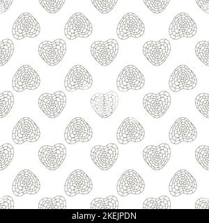 Coloring pattern with sweets. Heart rainbow lollipops seamless pattern. Candies. Print for cloth design, textile, fabric, wallpaper, wrapping paper Stock Vector