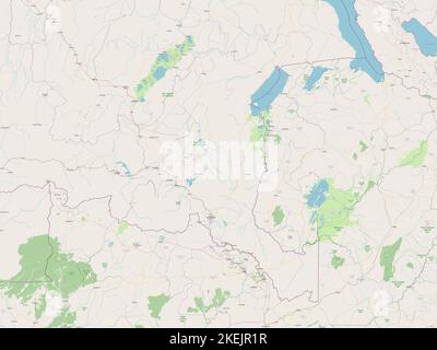 Haut-Katanga, province of Democratic Republic of the Congo. Open Street Map Stock Photo