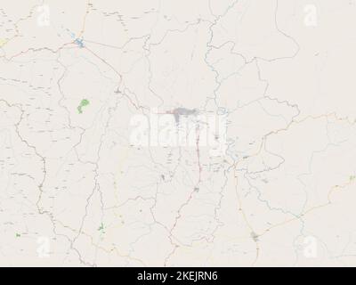 Kasai-Oriental, province of Democratic Republic of the Congo. Open Street Map Stock Photo