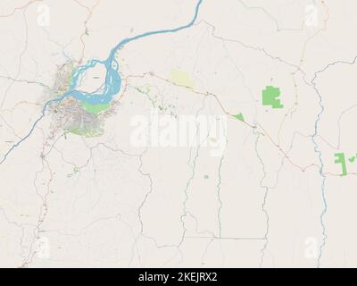 Kinshasa, province of Democratic Republic of the Congo. Open Street Map Stock Photo