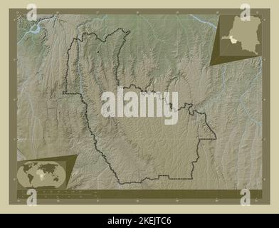 Kwango Kwango, province of Democratic Republic of the Congo. Elevation map ...