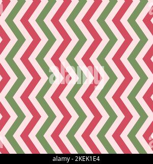 Red and green stripes repeat pattern background design Stock Vector