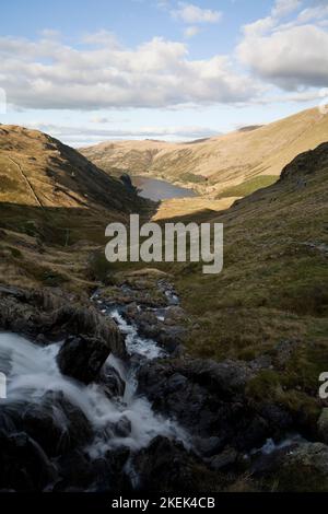 Small Water Beck flowing down to Haweswater, in the English Lake District Stock Photo