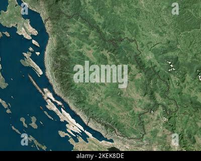 Licko-Senjska, county of Croatia. High resolution satellite map Stock Photo