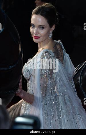 Angelina Jolie attends the European Premiere of Maleficent Mistress of Evil at the BFI IMAX, Waterloo, London 0n the 09,10,2019 Stock Photo