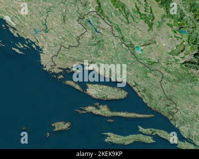 Splitsko Dalmatinska county of - Splitsko Dalmatinska County Of Croatia High Resolution Satellite Map 2kek9kp 