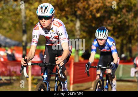 Competitive Advertising Stage Example Netherlands' Fem Van Empel pictured in action during the women's elite ...