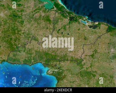 Las Tunas, province of Cuba. Low resolution satellite map Stock Photo