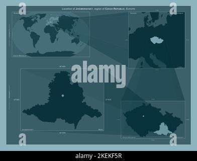 Prague, Region Of Czech Republic. Diagram Showing The Location Of The ...