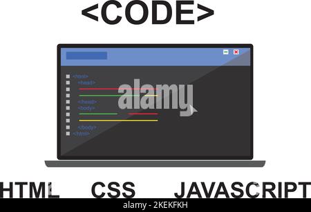 A vector illustration of a banner with application and web development concept Stock Vector
