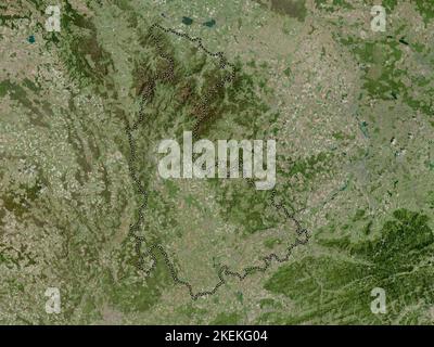 Olomoucky, region of Czech Republic. High resolution satellite map Stock Photo