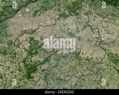 Stredocesky, region of Czech Republic. High resolution satellite map Stock Photo