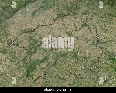 Stredocesky, region of Czech Republic. Low resolution satellite map Stock Photo