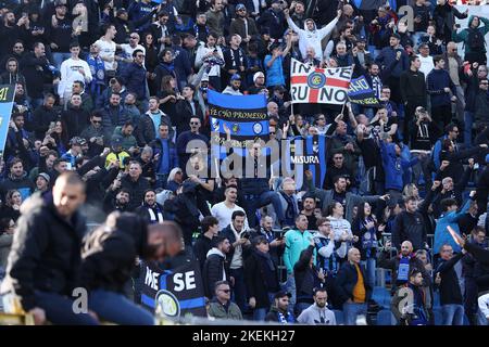 Bergamo, Italy. 13th Nov, 2022. FC Internazionale fans during Atalanta BC vs Inter - FC Internazionale, italian soccer Serie A match in Bergamo, Italy, November 13 2022 Credit: Independent Photo Agency/Alamy Live News Stock Photo