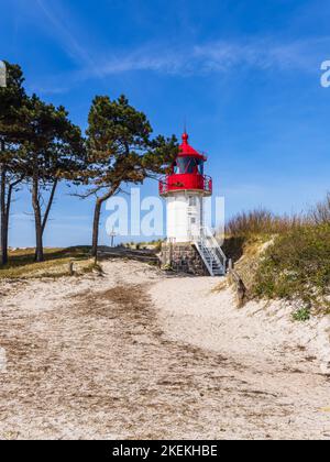 The lighthouse Gellen on the island Hiddensee, Germany. Stock Photo